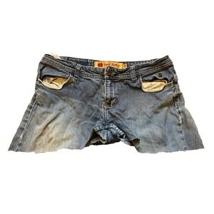 VTG Apple Bottoms Shorts Womens 9/10‎ Y2K Cut-Offs Embroidered Hip Hop Festival